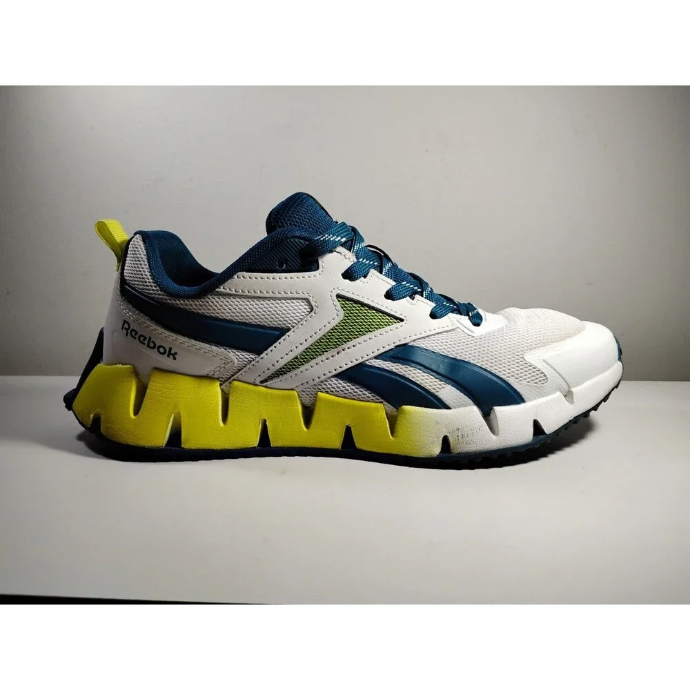 Reebok Floatzig 1 Sneaker Men's US 9.5 White Digital Lime Blue Running Shoes